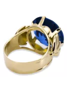 8K κίτρινο χρυσό Sapphire Ring Vintage Jewlery vrc029x-sp Art Deco